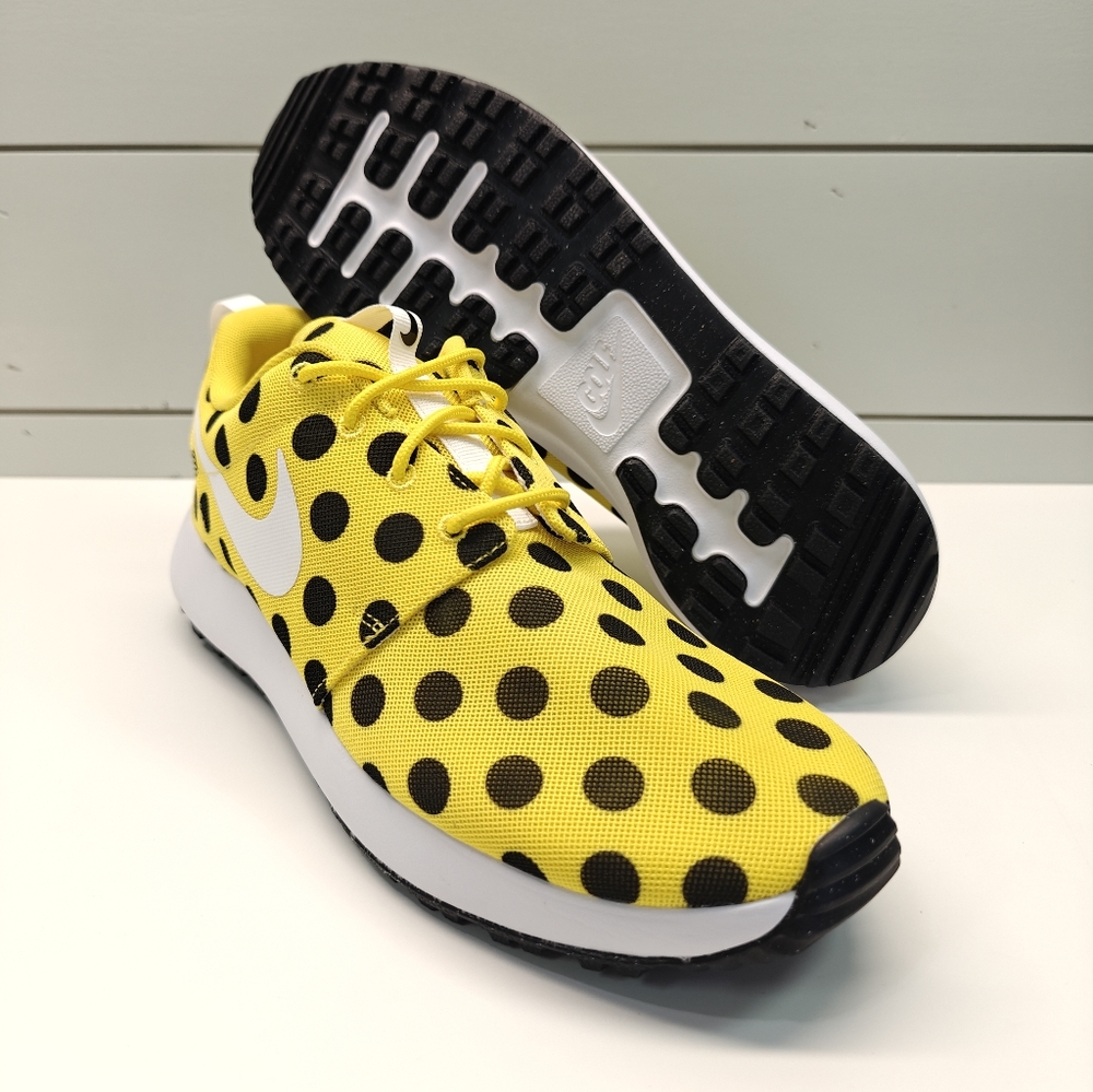 Nike Roshe Golf Next Nature Yellow Polka Dot Sneakers Shoes size Men's 9
